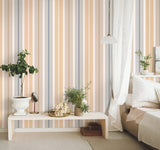 Papier peint panoramique Rayures Charlotte