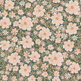 PAPIER PEINT ENFANT - LES FLEURS (FOND VERT FONCÉ)