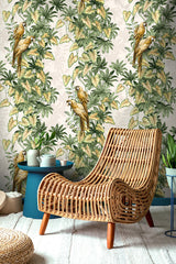 Papier peint perroquet - Jungle Parrots Gold