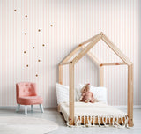 Papier peint rayures Giulia Rose Dragée