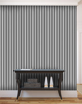 Papier peint rayures contemporaines noir