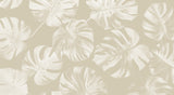 Papier peint végétal Monstera Deliciosa Beige
