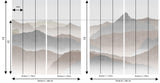 Papier peint panoramique Montagnes Brumeuses