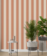 Papier peint Rayures Emma Blush Marron