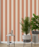 Papier peint Rayures Emma Blush Marron