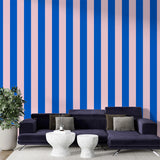 Papier peint Rayures Linda Bleu