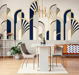 Papier peint panoramique art déco graphique - Modèle vienne