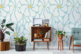 Papier peint panoramique motif fleurs Groovy Daisy