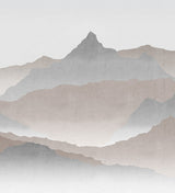 Papier peint panoramique Montagnes Brumeuses
