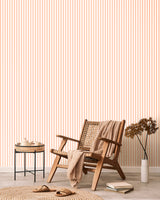Papier peint rayures Giulia Peach Fuzz