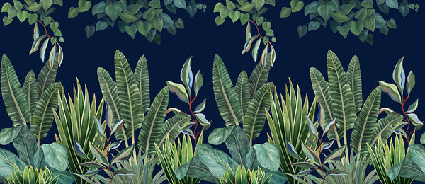 Papier peint panoramique Rêve de jungle nuit