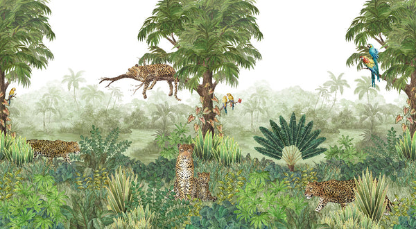 Papier peint Jungle Léopard - Ceylan