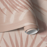 Papier peint feuilles tropicales Palms Rose