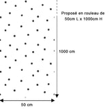 Papier peint point ludiques blanc