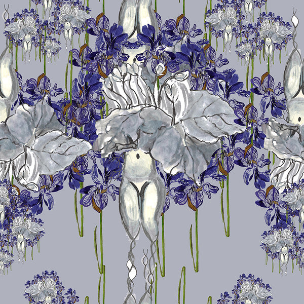 Papier peint floral - Iris Jungle