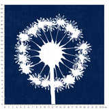 Papier peint fleurs des champs bleu nuit