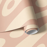 Papier peint rétro abstrait Lavalamp Pastel