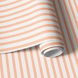 Papier peint rayures Giulia Peach Fuzz