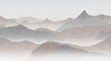 Papier peint panoramique Montagnes Brumeuses