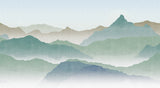 Papier peint panoramique Montagnes Émeraudes