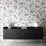 Papier peint toile de jouy