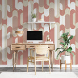 Papier peint géométrique art déco New Age