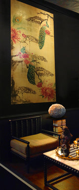 Papier peint Japonais Paon Paradis