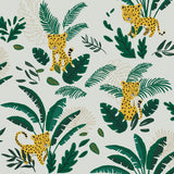 Papier Peint Petit Guépard et Feuillages