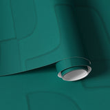 Papier peint panoramique plâtre Bas Relief Émeraude