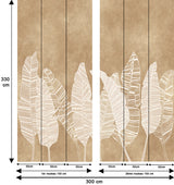 Papier peint feuille de bananier – Feuillage Moderne Monochrome