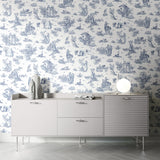 Papier peint toile de jouy