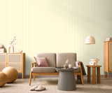 Papier peint rayures Giulia Jaune Plage