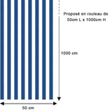Papier peint rayures fines bleu
