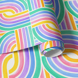 Papier peint graphique Arches Aquarelles Arc-en-ciel