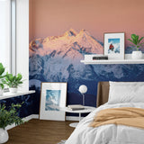 Papier peint panoramique Pink Sky Mountains