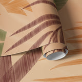 Papier peint feuilles tropicales Palms Orange