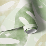 Papier peint végétal Monstera Adansonii Vert Pomme