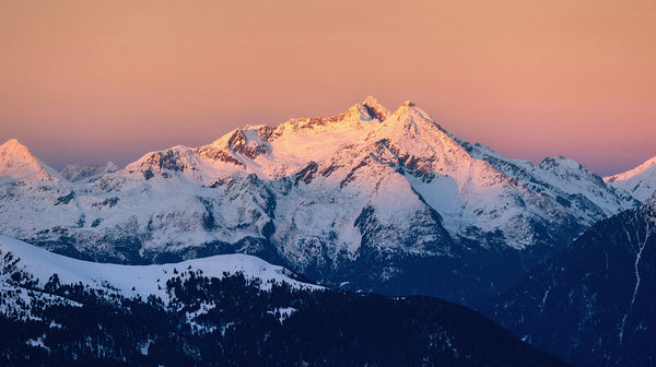 Papier peint panoramique Pink Sky Mountains