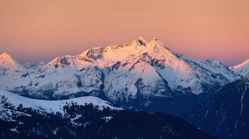 Papier peint panoramique Pink Sky Mountains