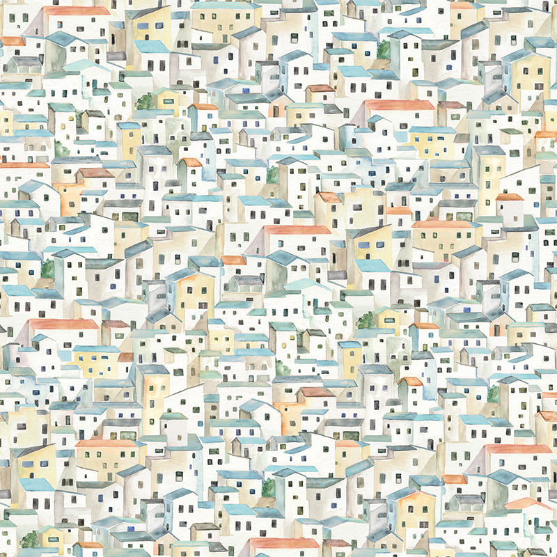 Papier peint Village Sur La Côte