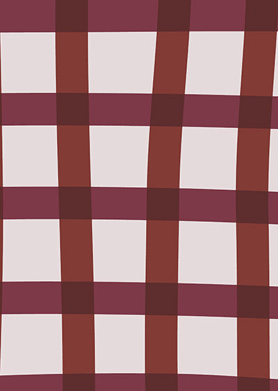 Echantillon papier peint panoramique Vichy Souple Bordeaux