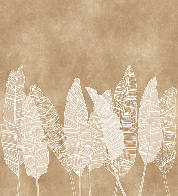 Papier peint feuille de bananier – Feuillage Moderne Monochrome