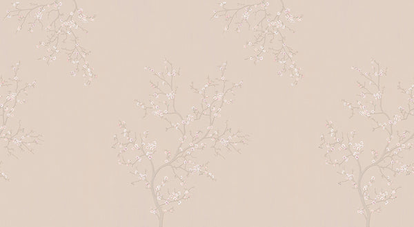 Papier peint fleur de cerisier Hanami Rose Poudré