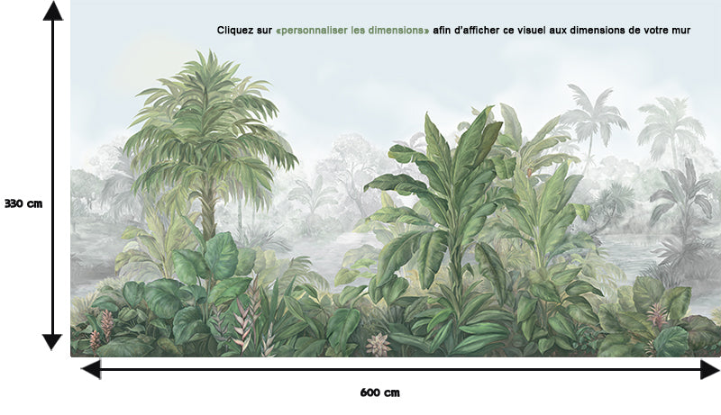 Papier peint panoramique jungle – Forêt Tropicale Bornéo
