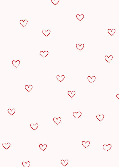Echantillon papier peint Petits Coeurs