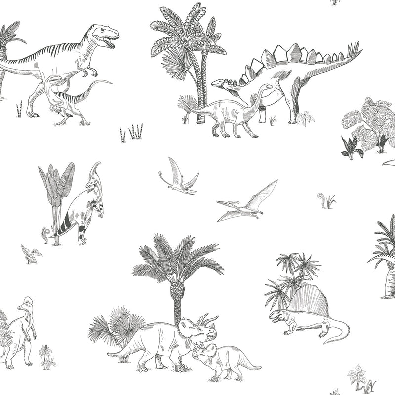 Papier Peint Monochrome Dinosaures