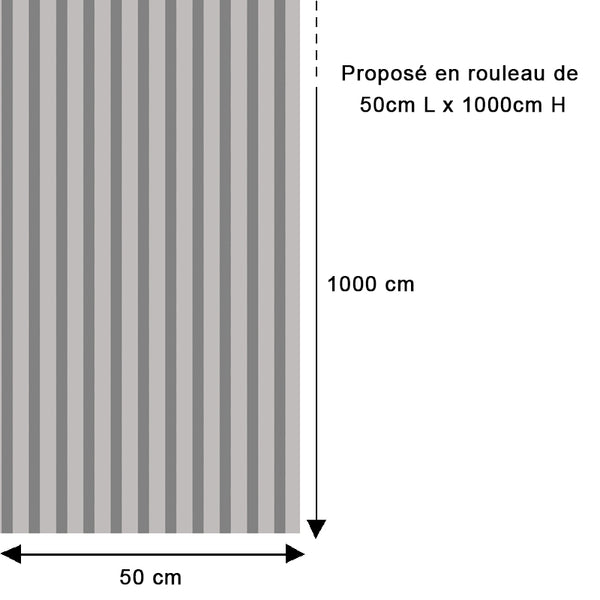 Papier peint rayures contemporaines gris