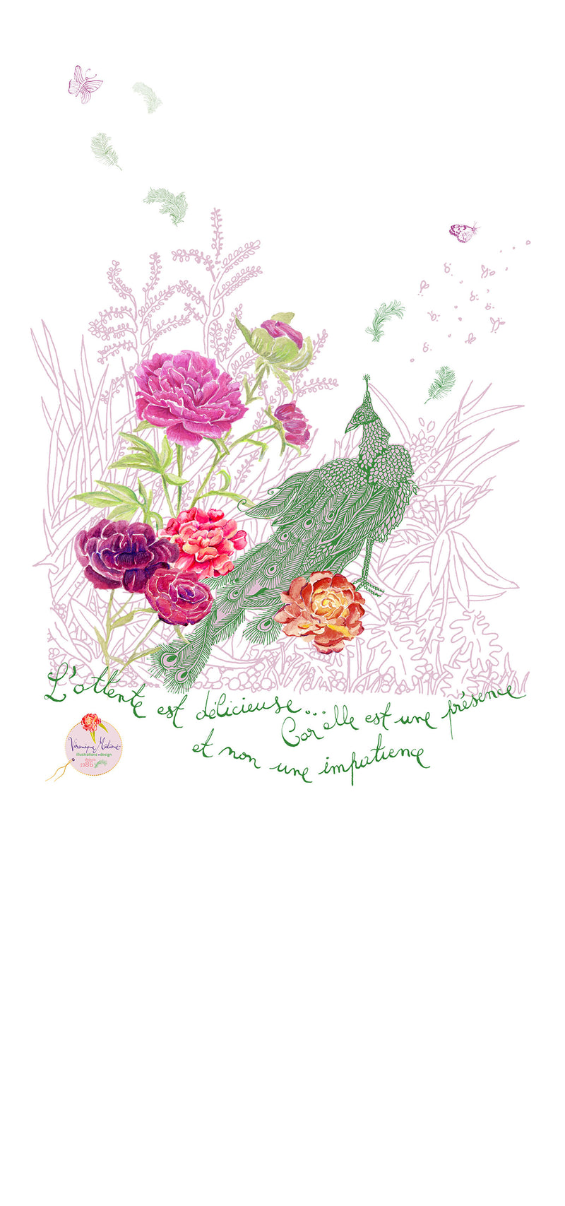 Papier Peint Paon poetique