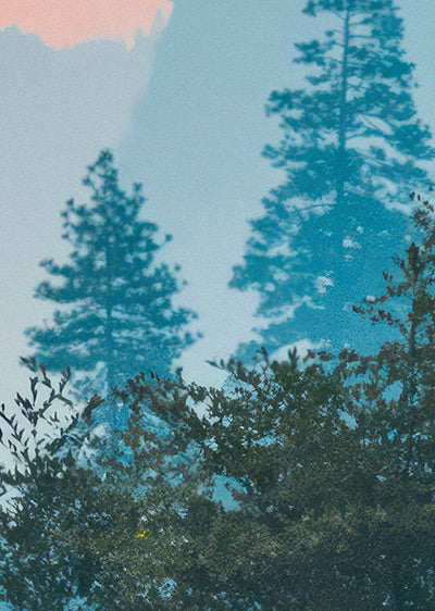 Echantillon papier peint panoramique Yosemite Lake