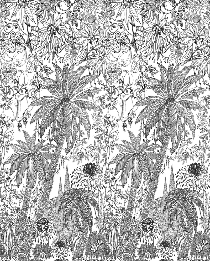 Papier Peint JUNGLE Black & White